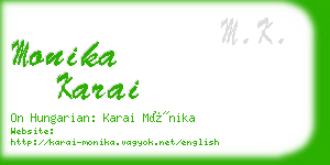 monika karai business card